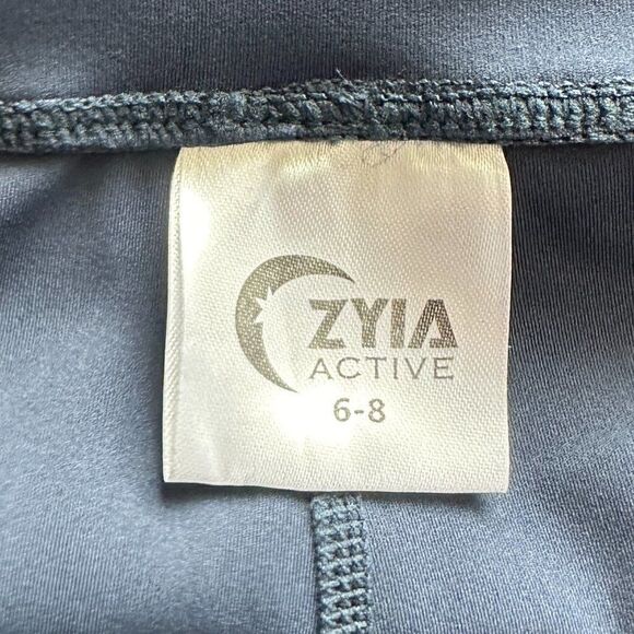 NWOT Zyia Active Luxe, Size 6-8 (fits up to size 12), Navy blue with stripe - Picture 6 of 6